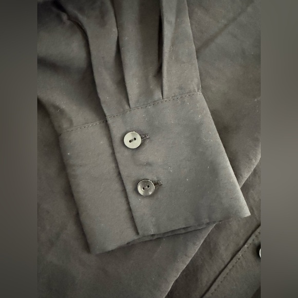 NWT Vero Moda Queeny Blouse Oversized Kent Collar Spring Quilted Hem Tencel Top - Picture 4 of 8